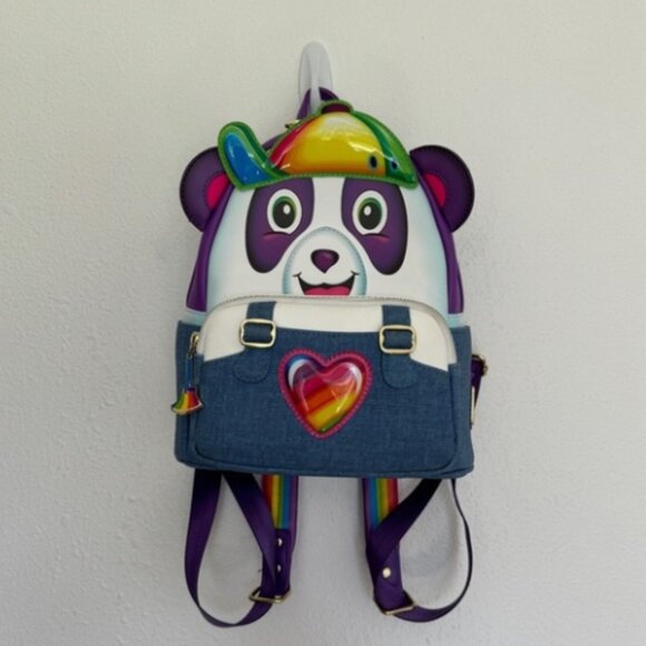 Lisa Frank Loungefly Painter Panda Bear Mini Backpack - Picture 5 of 5